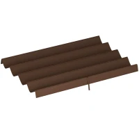 Outsunny Pergola Cover Roof, 2.86 x 2.45 m Retractable Sun Shade Top for 3 x 2m Pergola Frame, UV30+ Protected, Coffee(m-11)