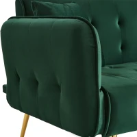 Space-Saving Sofa Bed with Folded Backrest, Ideal Sofa Sleeper for Small Apartments or Dormitories, 178L x 82W x 70H cm, Green(m-10)