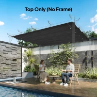 Outsunny Techo de Repuesto Retráctil 3x2,5 m para Marco de 2,85x2 m Toldo de Tela Solo para Cenador Jardín con 8 Orificios Gris Oscuro(m-10)