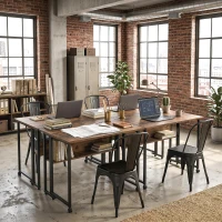 HOMCOM Klappbarer Schreibtisch mit Ablagefach, 80 cm Klapptisch für kleine Räume, Büro, Rustikales Braun(m-9)