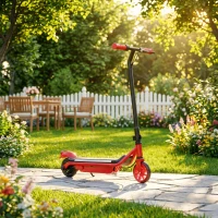 AIYAPLAY Electric Scooter for Kids Aged 6-14 Years, with Colourful Lights, Red(m-10)