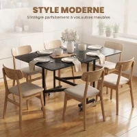 HOMCOM Table à Manger Pliante sur Roulettes pour 4-6 Personnes 120 cm, Roues avec Freins, 2 Abattants, Industriel, Noir(m-4)