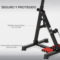HOMCOM Pedales Estáticos Personas Mayores de Piernas y Brazos Altura Ajustable 75-97 cm Pantalla LCD y Rodillo Masajeador(m-7)