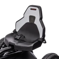 HOMCOM Kart électrique pour enfant 12V - Vitesse réglable 3-5km/h pour enfants de 3 à 8 ans - siège réglable - blanc(m-13)