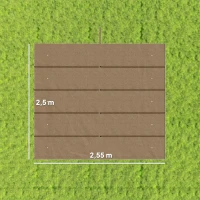 Outsunny Ersatzdach für 3 x 3 m Pergola, einziehbar, mit Regenabflusslöchern, wetterfest, Polyester, 250 x 255 cm Braun(m-3)