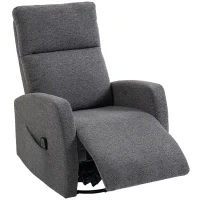 HOMCOM Relaxsessel Drehbarer Fernsehsessel mit Wärme und Vibrationsmassage, Liegefunktion, Wippfunktion Dunkelgrau(m-11)