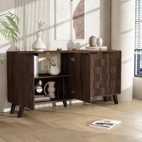Generous 4-Door Sideboard with Adjustable Shelves, Versatile Cabinet for Living rooms, Bedrooms, or Entryways, 150L x 35W x 78H cm, Wood(m-4)