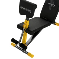 SPORTNOW Adjustable Weight Bench for Home Gym, 300kg Incline Decline Flat Foldable Bench Press with 6 Backrest Positions, Yellow(m-10)