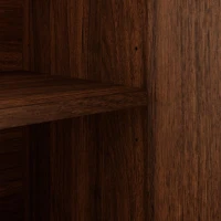Spacious Sideboard with 3 Drawers and Adjustable Shelves, Stylish Cabinet for Living Room or Entryway, 140L x 38W x 77.5H cm, Walnut(m-10)
