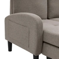 L-Shaped Sofa with Reversible Chaise Lounge, 3-Seater Couch for Living Rooms, Apartments, or Offices, 116L x 118W x 77H cm, Dark Grey(m-9)