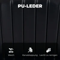 HOMCOM Esszimmerstühle 2er Set Küchenstühle Moderne Polsterstuhl mit Sitzfläche aus Kunstleder, Geschwungener Rückenlehne(m-7)