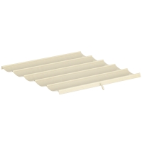 Outsunny Acoperiș pentru Gazebo Pergolă cu 10 Orificii de Drenaj din Poliester, 250x255 cm, pentru Pergolă 3x3m, Crem