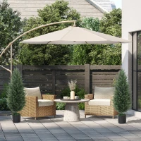 HOMCOM Set van 2 Kunstcipressen, Kunstbomen met 831 Bladeren, met Cementpot, UV-bestendig, Kunstplant, 90 cm, Groen(m-11)