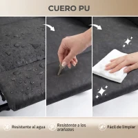 HOMCOM Sillón Relax Reclinable Eléctrico Levanta Personas de Cuero PU Control Remoto Asiento con Resorte Reposapiés Gris(m-6)
