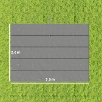 Outsunny Retractable Pergola Cover, 3.5 x 2.6 m Replacement Canopy Fabric for 4 x 3 m Frame, Roof Top Only, Light Grey(m-3)