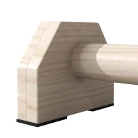 SPORTNOW Lot de 2 barres parallèles poignée Push-up parallettes en bois de hêtre antidérapantes finition bois naturel(m-9)