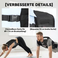 SPORTNOW Gewichtsweste 10 KG Trainingsweste mit Reflektierenden Streifen verstellbaren Gurten Laufweste Damen Herren(m-5)