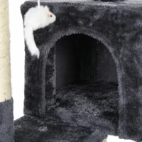PawHut 173cm Cat Tree Scratching House, Activity Play Centre, Charcoal Grey(m-11)