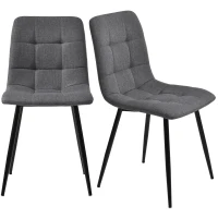Modern Dining Table and 4 Chairs Set with Marble-Effect MDF Top, Practical Table Set for Modern Kitchens and Flats, 44L x 41W x 86H cm, Grey(m-3)