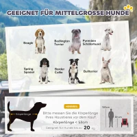 PawHut Hundeanhänger Faltbar mit Reflektoren Mesh-Fenster Rädern Tür Sicherheitsflagge für Hunde bis 20 kg 138x70x89 cm Rot(m-6)
