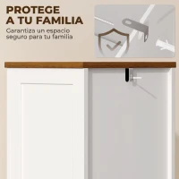HOMCOM Armario de Baño Alto y Estrecho Rústico con Cajón Estante Abierto Puertas y Estantes Ajustables 34,5x30x148 cm Blanco(m-7)