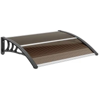 Outsunny Vordach Haustürvordach 120 x 75 cm Pultvordach Überdachung Polycarbonat(m-1)