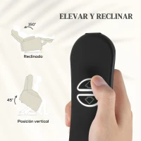HOMCOM Sillón Relax Reclinable Eléctrico Levanta Personas con Masaje Vibratorio y Calor Puerto USB Control Remoto Crema(m-4)