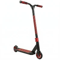 SPORTNOW Scooter Acrobático para Trucos Patinete Freestyle con Rodamientos ABEC-9 Ruedas 120 mm Giro 360° para Skatepark Rojo(m-11)