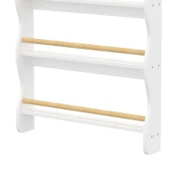 AIYAPLAY Estantería Infantil de 4 Niveles de Pared con Anclaje Antivuelco Montessori 60x10x98 cm Blanco(m-9)