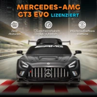AIYAPLAY Mercedes-Elektroauto, Aufsitzauto für Kinder, 12V Batterie, LED-Lichter, Musikfunktion, Hupe, 3-8 Jahre, Schwarz(m-4)