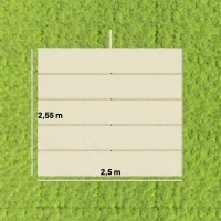 Outsunny Cubierta para Techo Retráctil de 2,5x2,55m para Pérgola 3x3 Tela de Repuesto con 10 Orificios de Drenaje Crema(m-3)