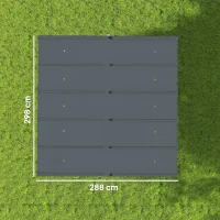 Outsunny Toile de Toit pour pergola Bâche pour Pergola rétractable de 3 x 3 m, Polyester 180g/m³, Anti-UV 30+, Gris foncé(m-3)