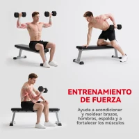 HOMCOM Mancuerna Hexagonal 20 kg de Hierro Fundido Pesas de Metal Recubiertas de Goma para Entrenamiento en Casa Gimnasio Negro(m-7)