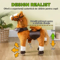 AIYAPLAY Căluț pentru Copii cu Sunete Realiste, Maro(m-3)