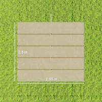 Outsunny Ersatzdach für 3 x 3 m Pergola, einziehbar, mit Regenabflusslöchern, wetterfest, Polyester, Beige 250 x 255 cm Beige(m-3)