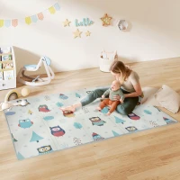 AIYAPLAY Baby-Spielmatte, Tiermuster, Schaumstoff, 1,5 cm dicke Polsterung, rutschfest(m-2)