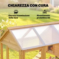 Outsunny Set di 10 Lastre Alveolari in Policarbonato, 120x60 cm, Anti-UV, Tagliabili, per Serre, Pensiline, Tettoie(m-5)