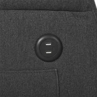 Convertible Sofa Bed with Adjustable Backrest, Functional Sofa with USB & Type-C Ports and Storage Pocket, 135L x 173W x 58H cm, Drak Grey(m-10)