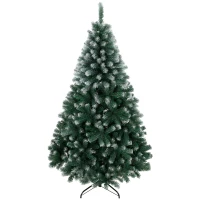 HOMCOM Árbol de Navidad 180 cm con 700 Ramas Ignífugas y Base Plegable de Acero, Fácil Montaje, Verde(m-1)