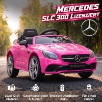 AIYAPLAY Kinder-Elektroauto, mit LED-Scheinwerfern, Sicherheitsgurt, Hupe, Musik, 3 bis 5 km/h, Rosa, 107 x 62,5 x 44cm(m-4)