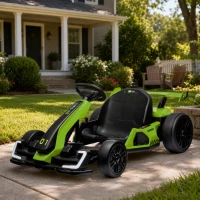 HOMCOM 4 V Go-Kart eléctrico para niños hasta 12 km/h Gokart con función drift, 2 motores asiento ajustable arranque suave(m-5)