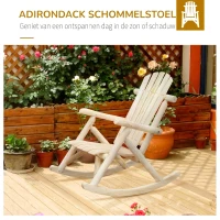 Outsunny Schommelstoel schommelzetel schommel stoel relaxstoel vurenhout natuur(m-4)