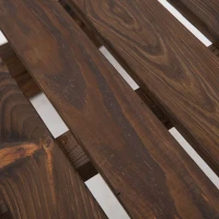 Outsunny Tuinbank bank tuinmeubelen rustieke bank massief hout bruin(m-11)