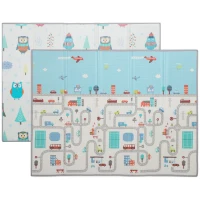 AIYAPLAY Baby-Spielmatte, Tiermuster, Schaumstoff, 1,5 cm dicke Polsterung, rutschfest(m-11)