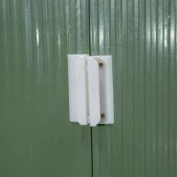 Outsunny Tuinschuur met Ventilatieraampjes, Schuifdeuren, van Gegalvaniseerd Staal, 213 x 130 x 159 cm, Groen(m-13)