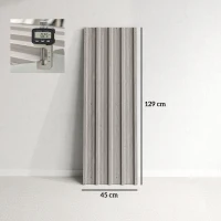 Outsunny Set of 12 Corrugated Steel Roof Sheet Panels - Grey Wood Effect(m-3)