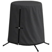 Outsunny 196 x 230 cm Hanging Egg Chair Protective Cover - Black(m-11)