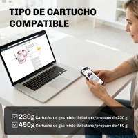 Outsunny Barbacoa de Gas Portátil 2 en 1 Propano 7 kW de Mesa o de Pie con Plancha Grande Patas Desmontables Negro(m-9)