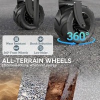 Outsunny Outdoor Pull Along Cart Folding Cargo Wagon Trailer Trolley for Beach Garden with Handle, Anti-Slip Wheel - Dark Grey(m-5)