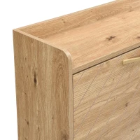 Space-Saving Shoe Cabinet with 4-Door Storage, Ideal Shoe Rack for Entrance Areas or Corridors, 108.5L x 24W x 100H cm, Natural(m-6)